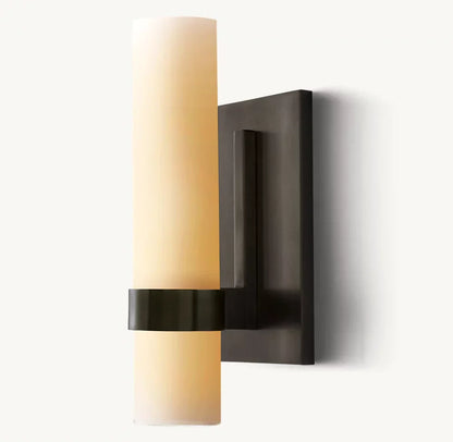 Ravelle Milk Glass Wall Light, Bathroom Wall Sconce, detail 7
