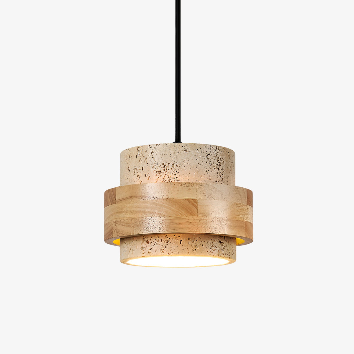 Liora Travertine Pendant Light 6.7 in Dia - Tianguang Alabaster Lighting