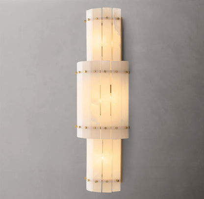 San Marco Alabaster Grand Circular Sconce, Bedroom Wall Sconce, detail 16