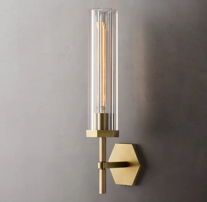 Lambeth Hexagonal Grand Wall Light, Bathroom Wall Sconce, detail 14