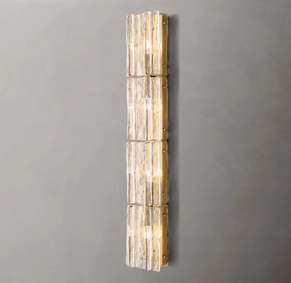 Lattice Clear Glass Grand Wall Light, Bedroom Wall Sconce, detail 3