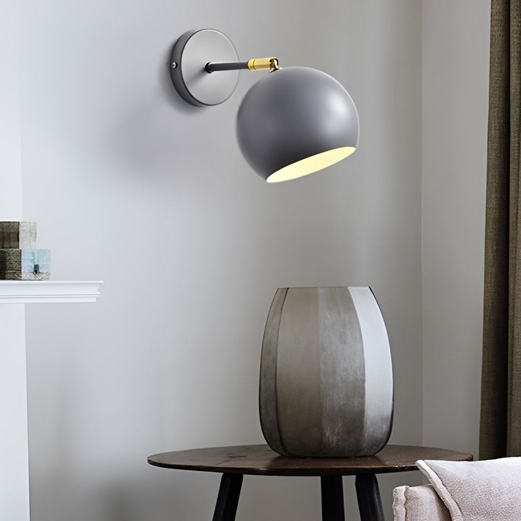 Adjustable Hemispherical Nordic Plug-In Wall Light, Plug-In Wall Sconce, detail 4