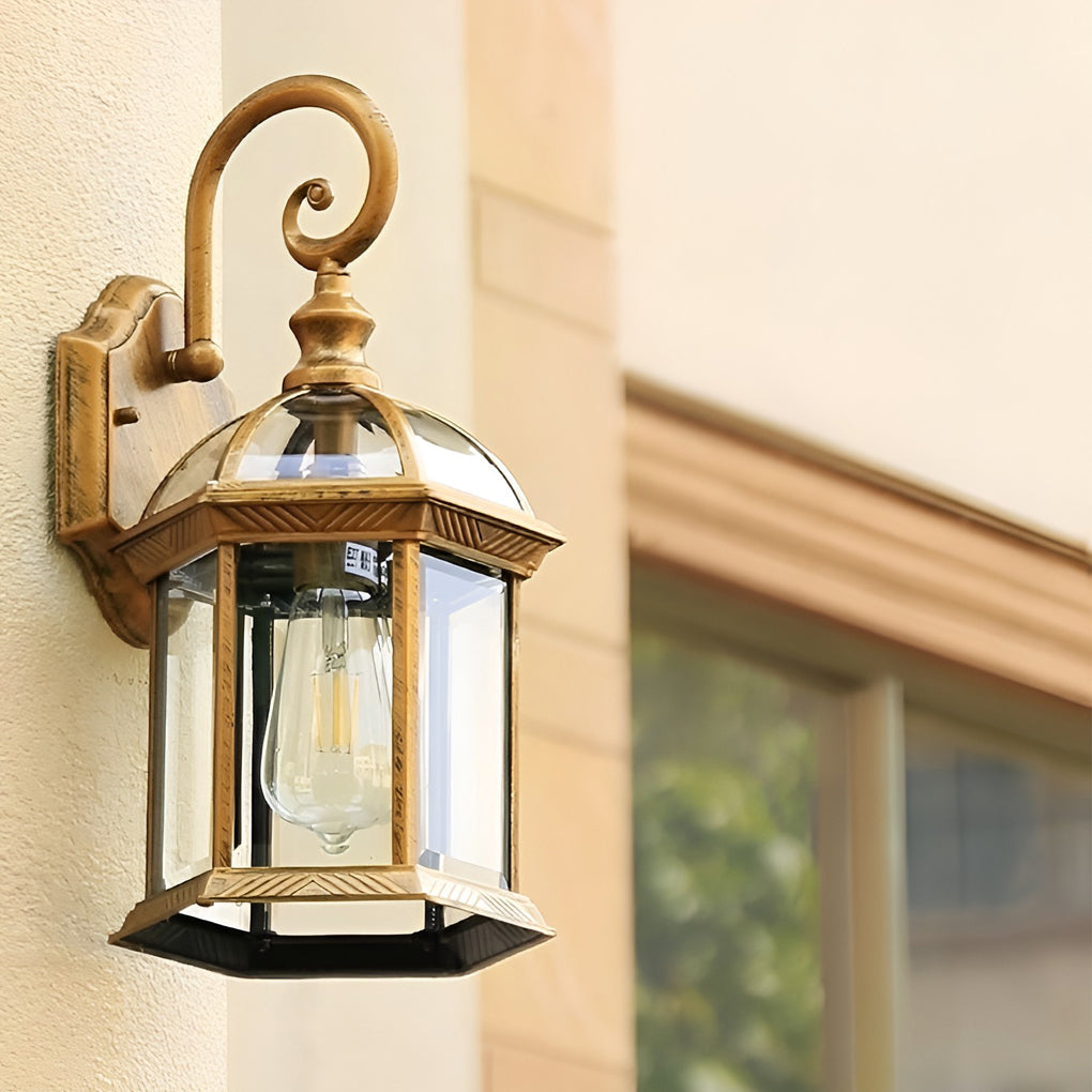 Double-layer Waterproof Glass E26 Vintage Wall Light, Wall Sconce, detail 5