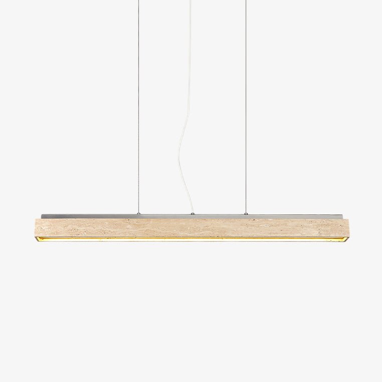 Linear Travertine Suspension Lamp Pendant Light - Tianguang Alabaster Lighting