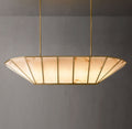 Lucette Linear Alabaster Chandelier 74" - Tianguang Alabaster Lighting