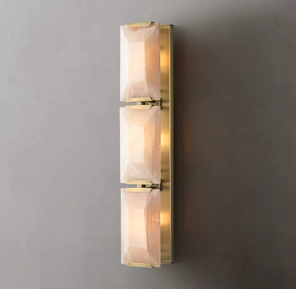 Harlow Calcite Triple Sconce - Tianguang Alabaster Lighting