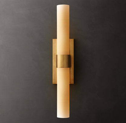 Ravelle Milk Glass Linear Wall Light, Bathroom Wall Sconce, detail 5