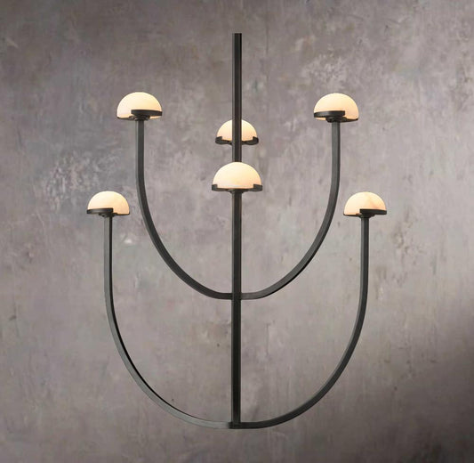 Pedru Round Alabaster Chandelier 32" - Tianguang Alabaster Lighting