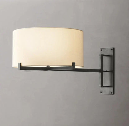 Pauillacs Drum Shade Swing-Arm Wall Light, Plug-In Wall Sconce, detail 17