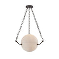 Aaron Alabaster Sphere Suspension Lamp Lighting Fixture - Tianguang Alabaster Lighting