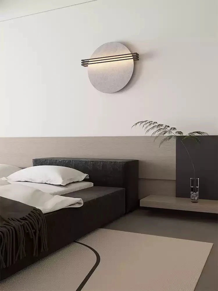 Abstract Sunrise Felt Wall Light, Plug-In Wall Sconce, detail 4