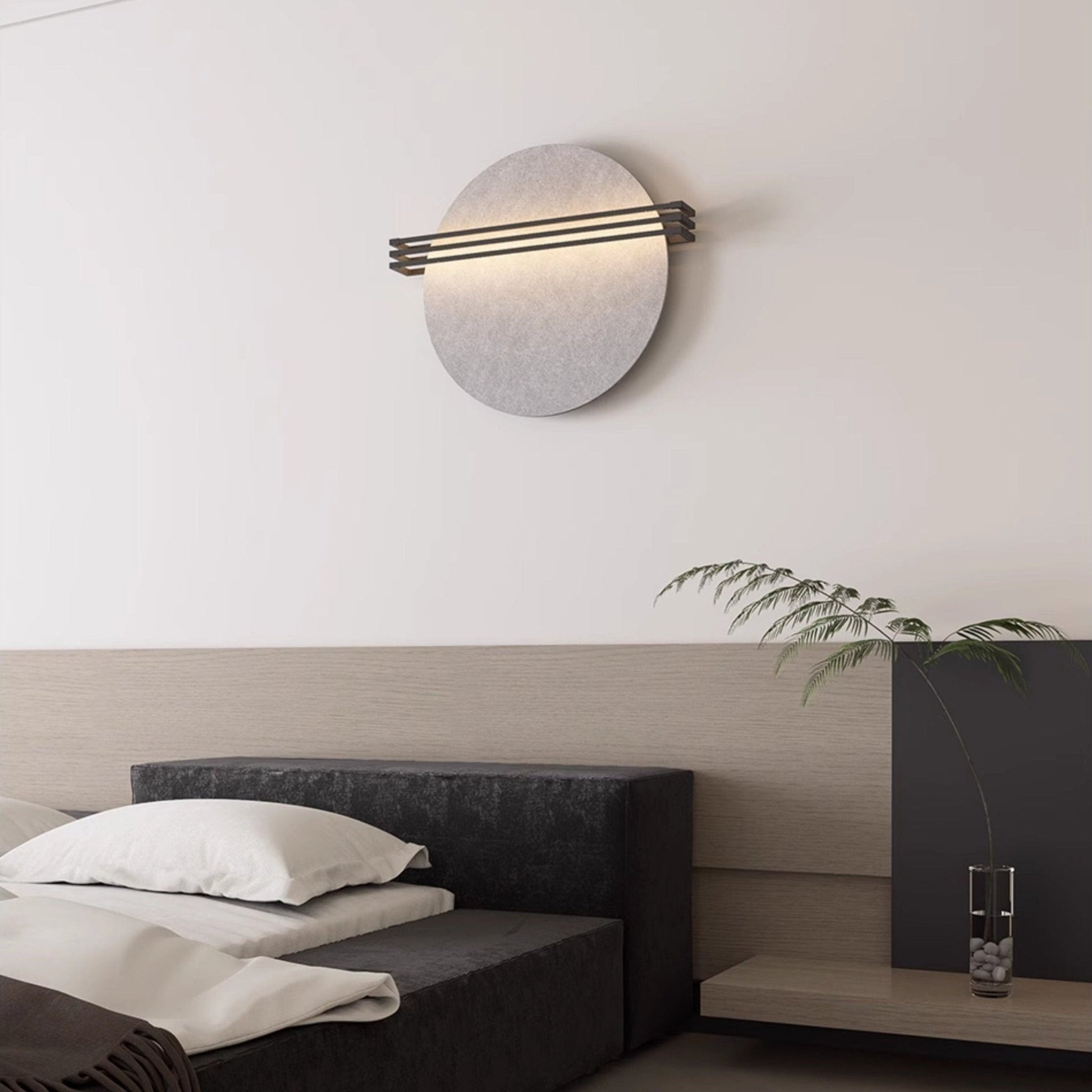 Abstract Sunrise Felt Wall Light, Plug-In Wall Sconce, detail 5