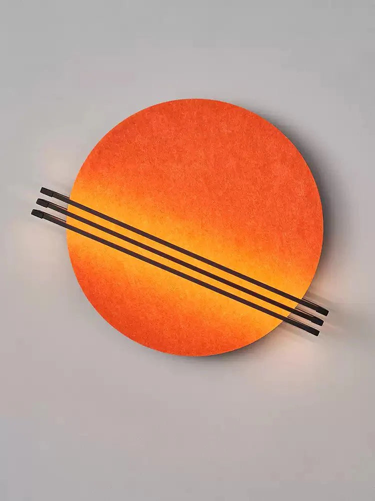 Abstract Sunrise Felt Wall Light, Plug-In Wall Sconce, detail 8