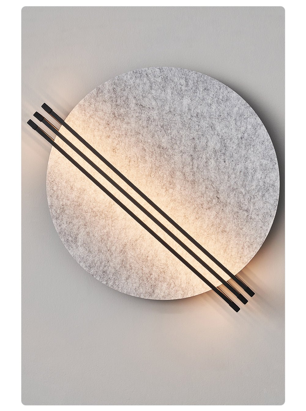 Abstract Sunrise Felt Wall Light, Plug-In Wall Sconce, detail 9