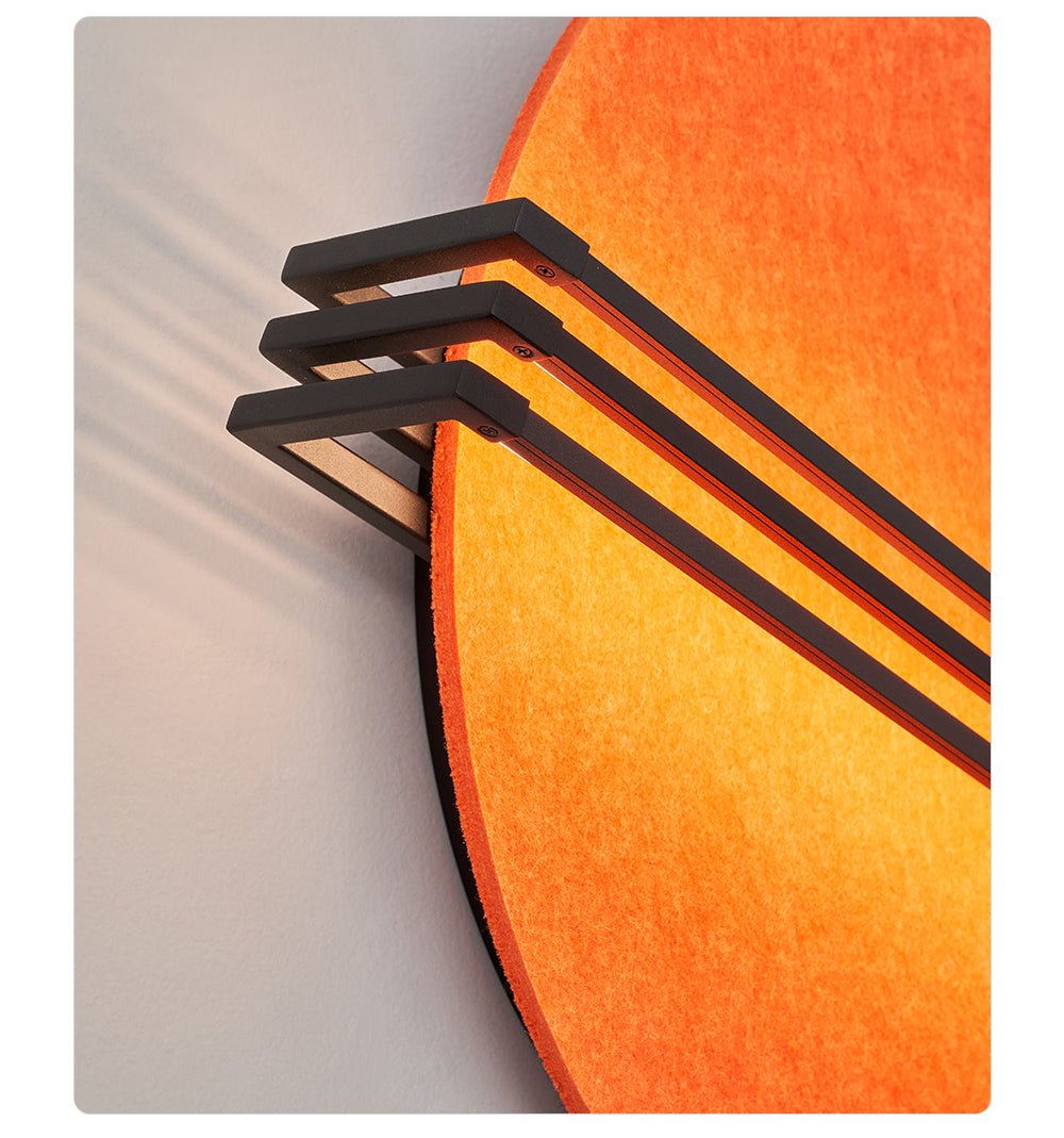 Abstract Sunrise Felt Wall Light, Plug-In Wall Sconce, detail 12