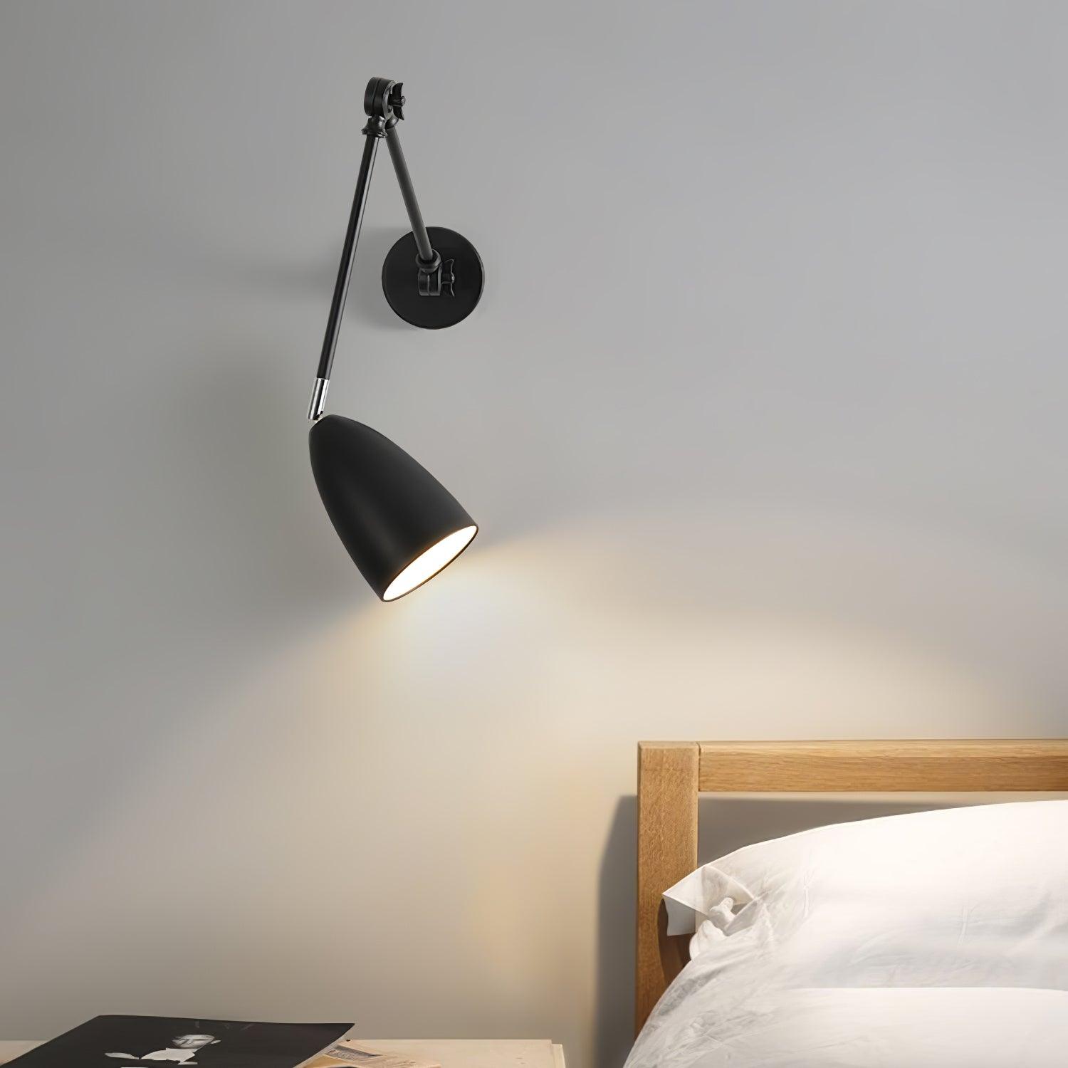 Adjustable Pivot Arm Wall Light, Hardwired Wall Sconce, detail 3