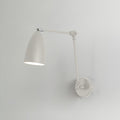 Adjustable Pivot Arm Wall Light, Hardwired Wall Sconce, Metal, Dia 10cm x H 15.5cm