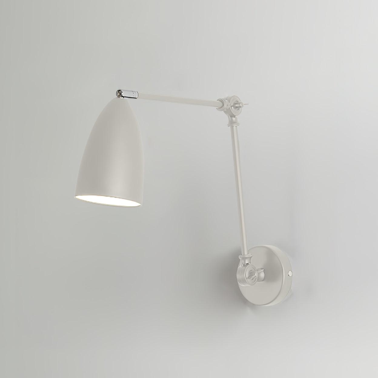 Adjustable Pivot Arm Wall Light, Hardwired Wall Sconce, Metal, Dia 10cm x H 15.5cm