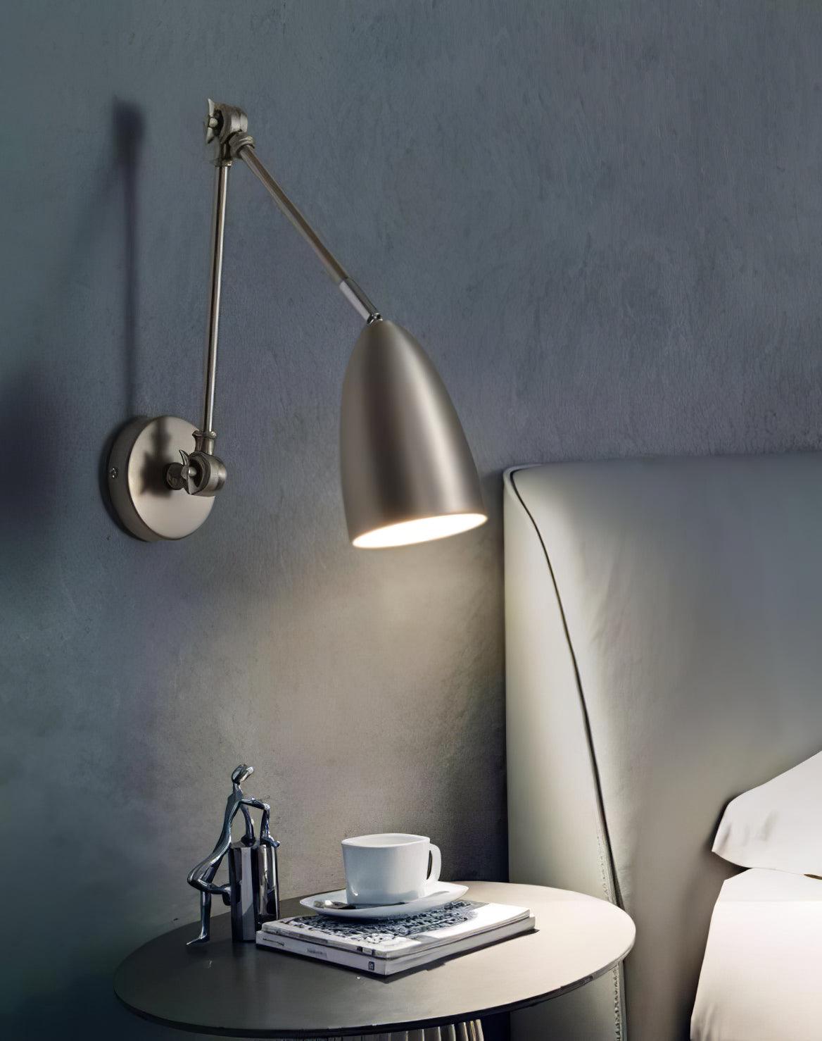 Adjustable Pivot Arm Wall Light, Hardwired Wall Sconce, detail 6
