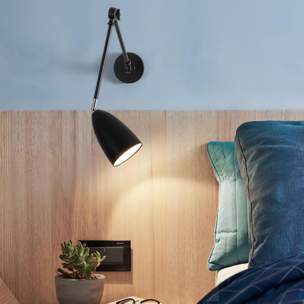 Adjustable Pivot Arm Wall Light, Hardwired Wall Sconce, detail 7