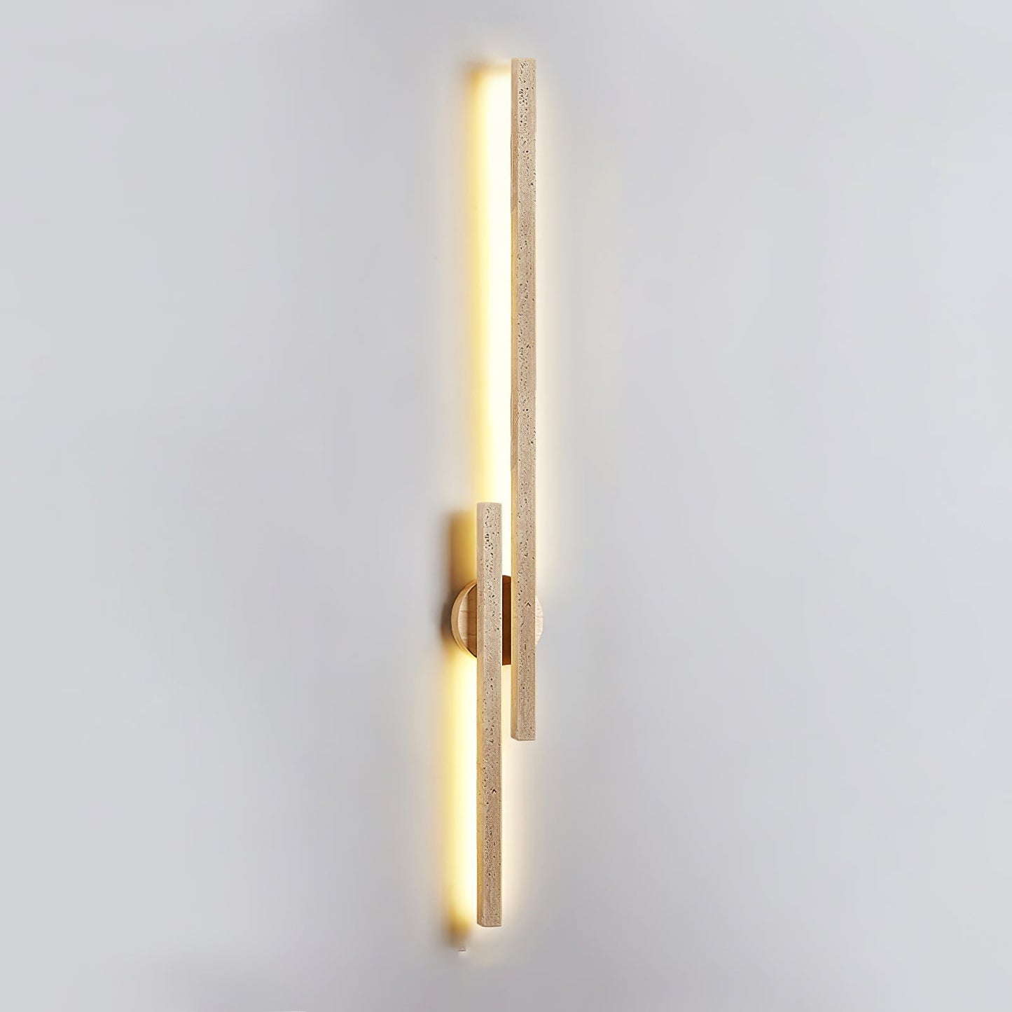 Aeris Travertine Wall Light, Hardwired Wall Sconce, detail 8