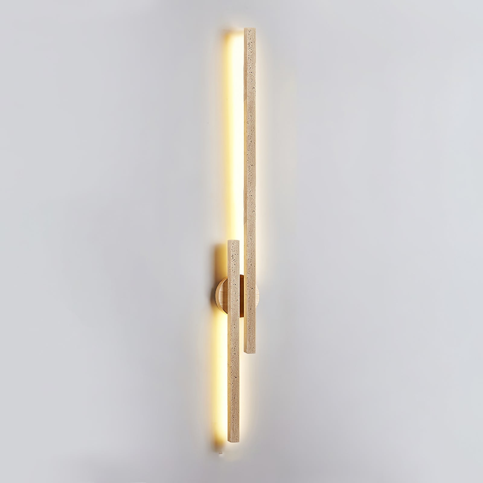 Aeris Travertine Wall Light, Hardwired Wall Sconce, detail 8