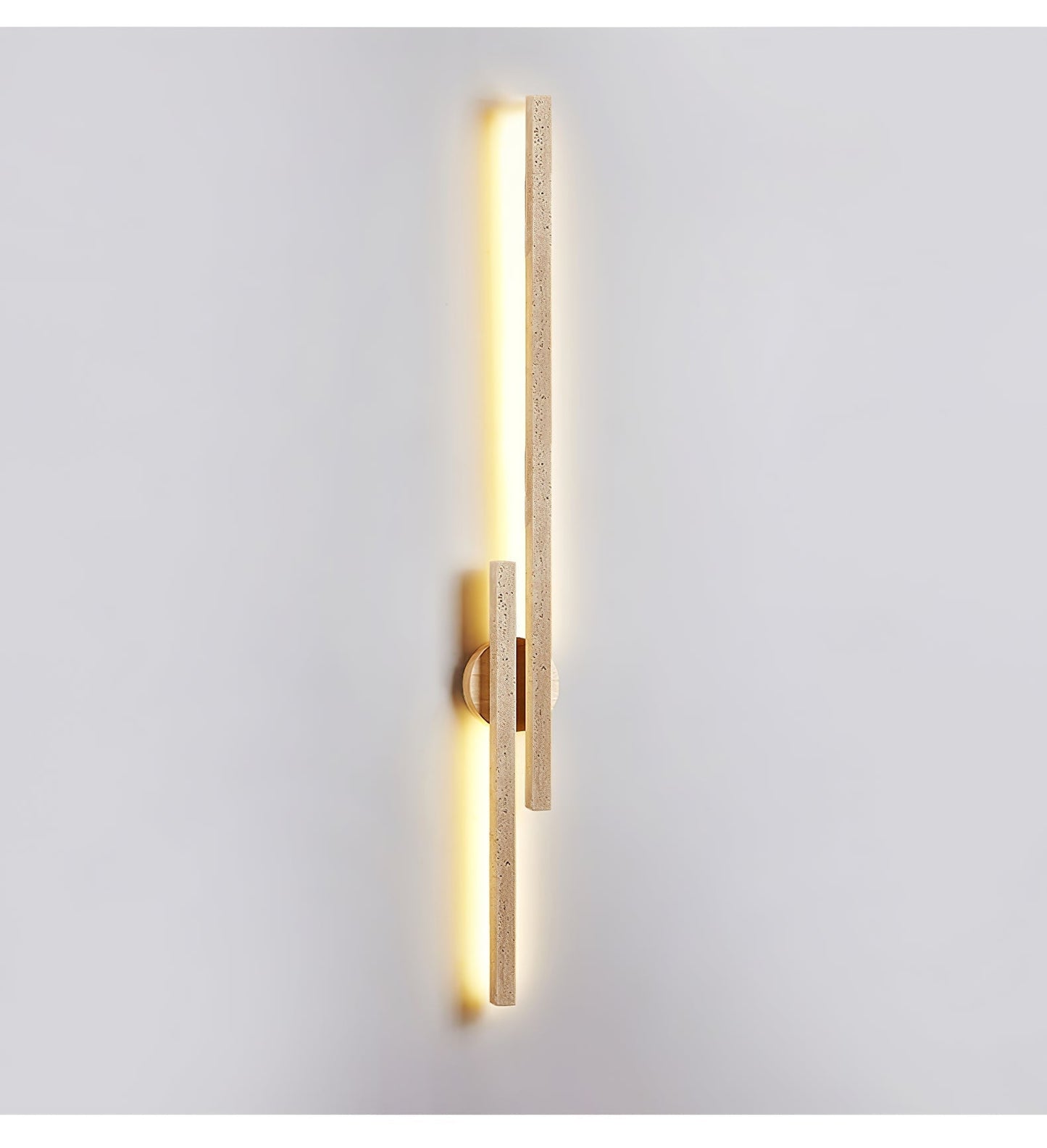 Aeris Travertine Wall Light, Hardwired Wall Sconce, detail 5