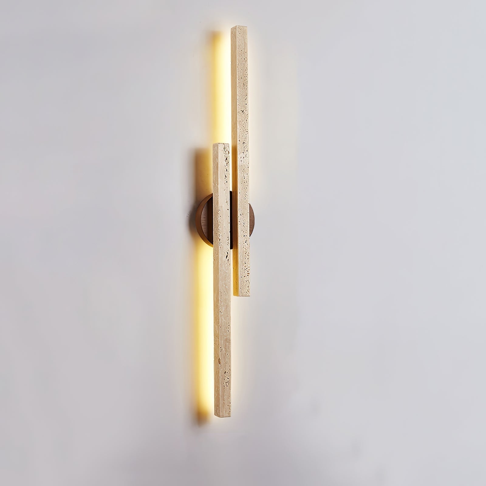 Aeris Travertine Wall Light, Hardwired Wall Sconce, detail 10