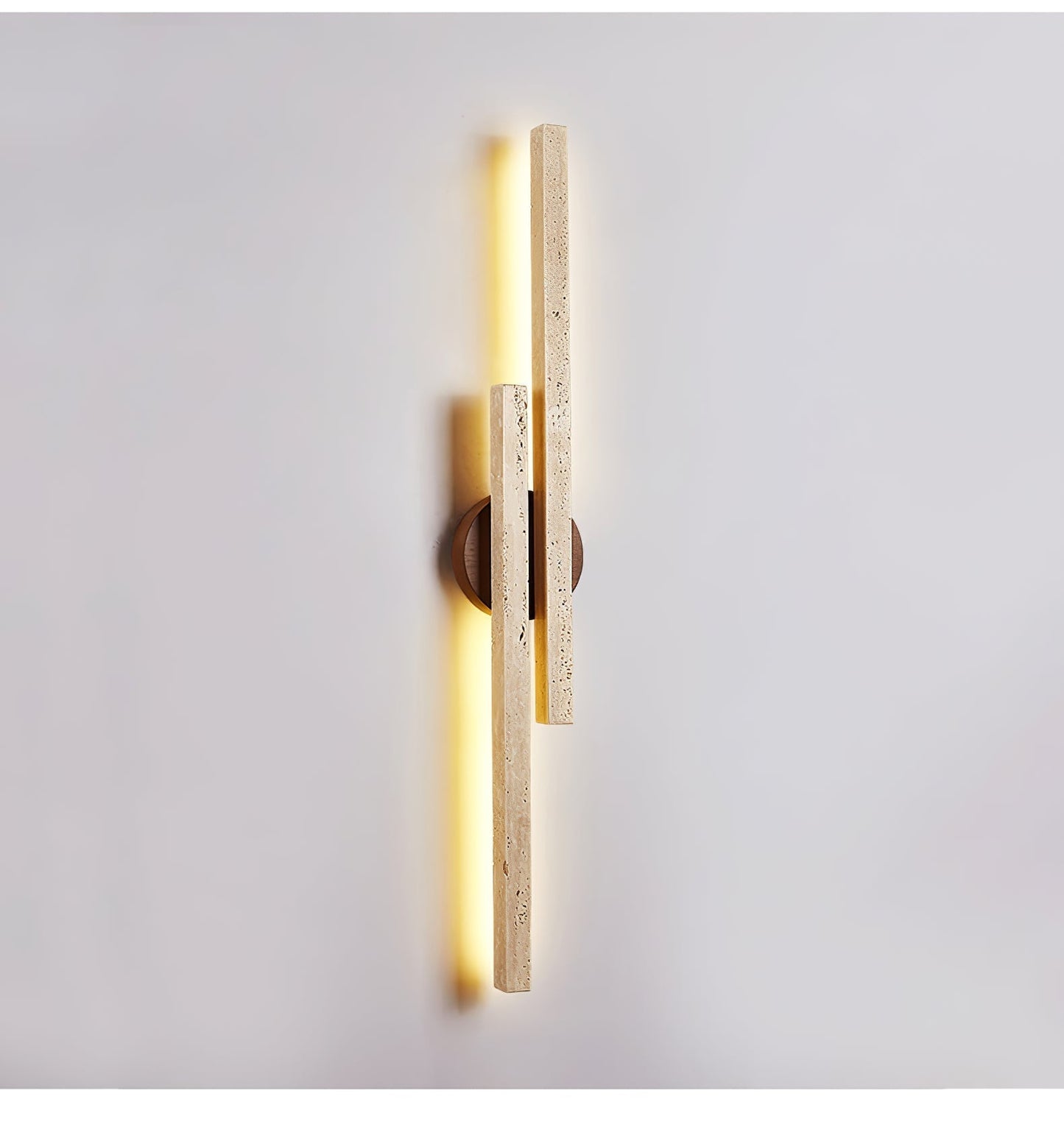 Aeris Travertine Wall Light, Hardwired Wall Sconce, detail 6