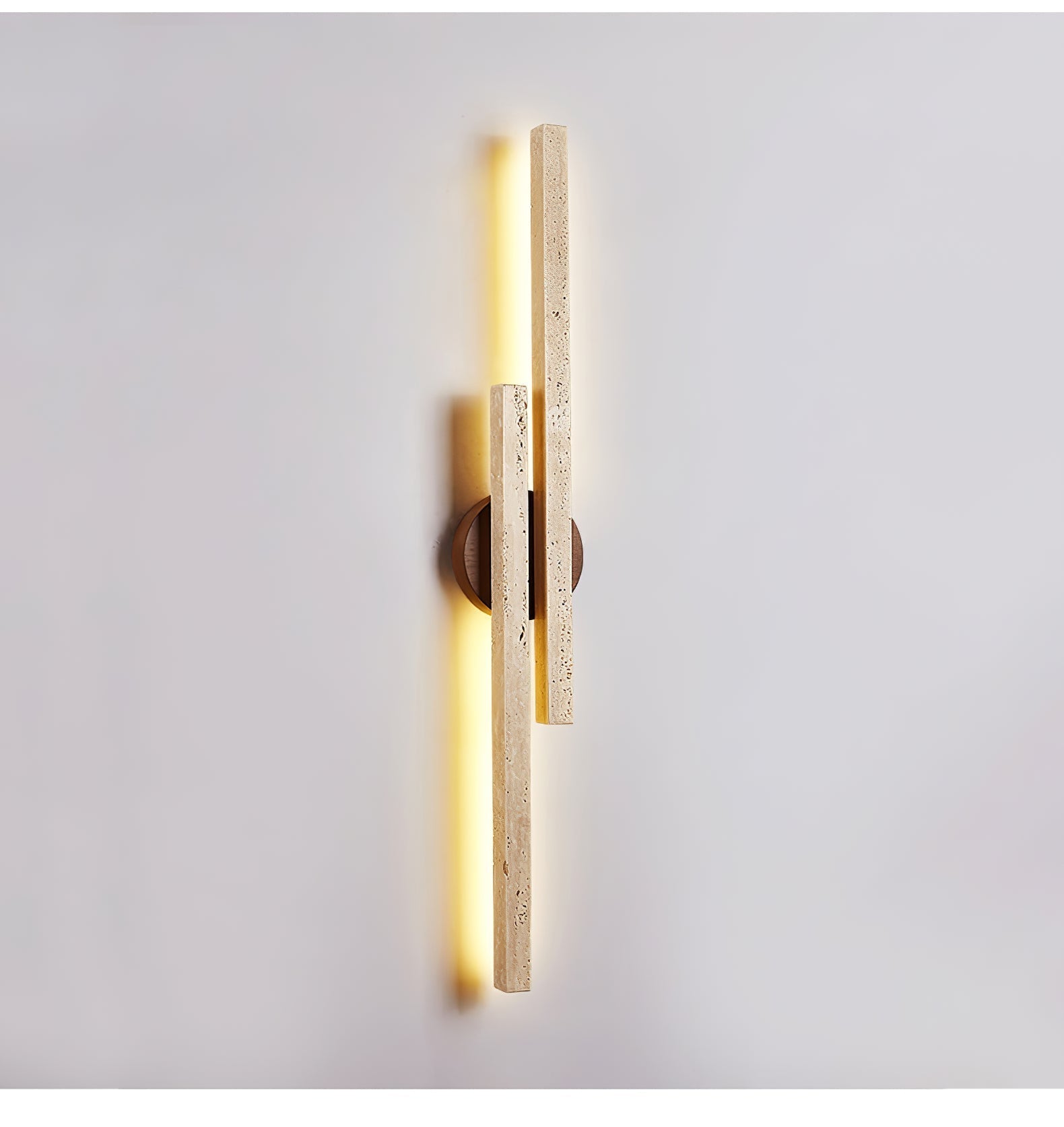 Aeris Travertine Wall Light, Hardwired Wall Sconce, detail 6