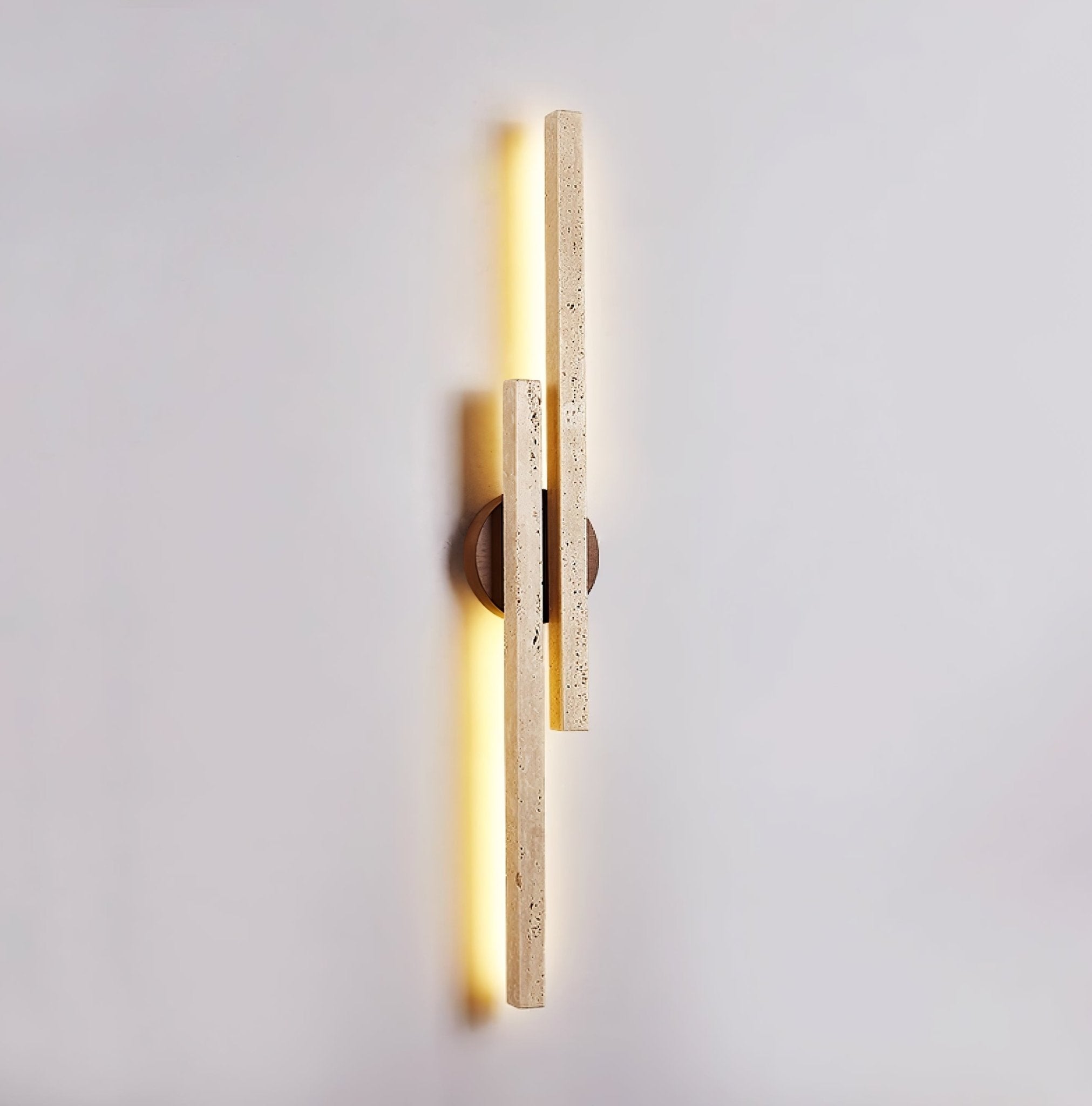 Aeris Travertine Wall Light, Hardwired Wall Sconce, detail 13