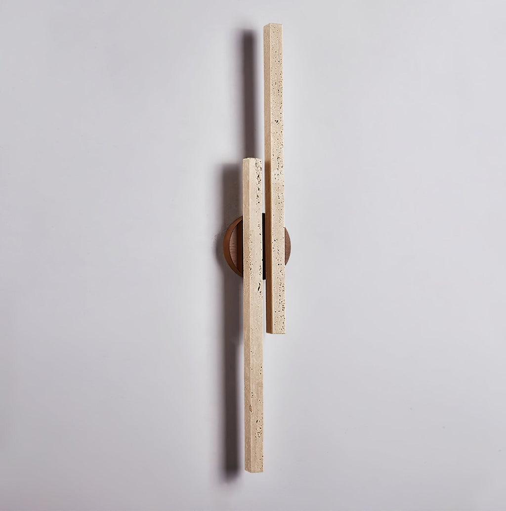 Aeris Travertine Wall Light, Hardwired Wall Sconce, detail 16