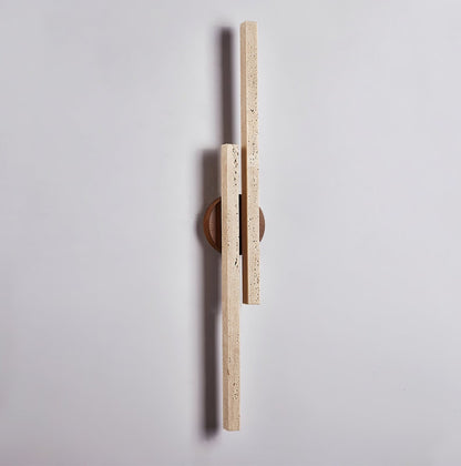 Aeris Travertine Wall Light, Hardwired Wall Sconce, detail 16