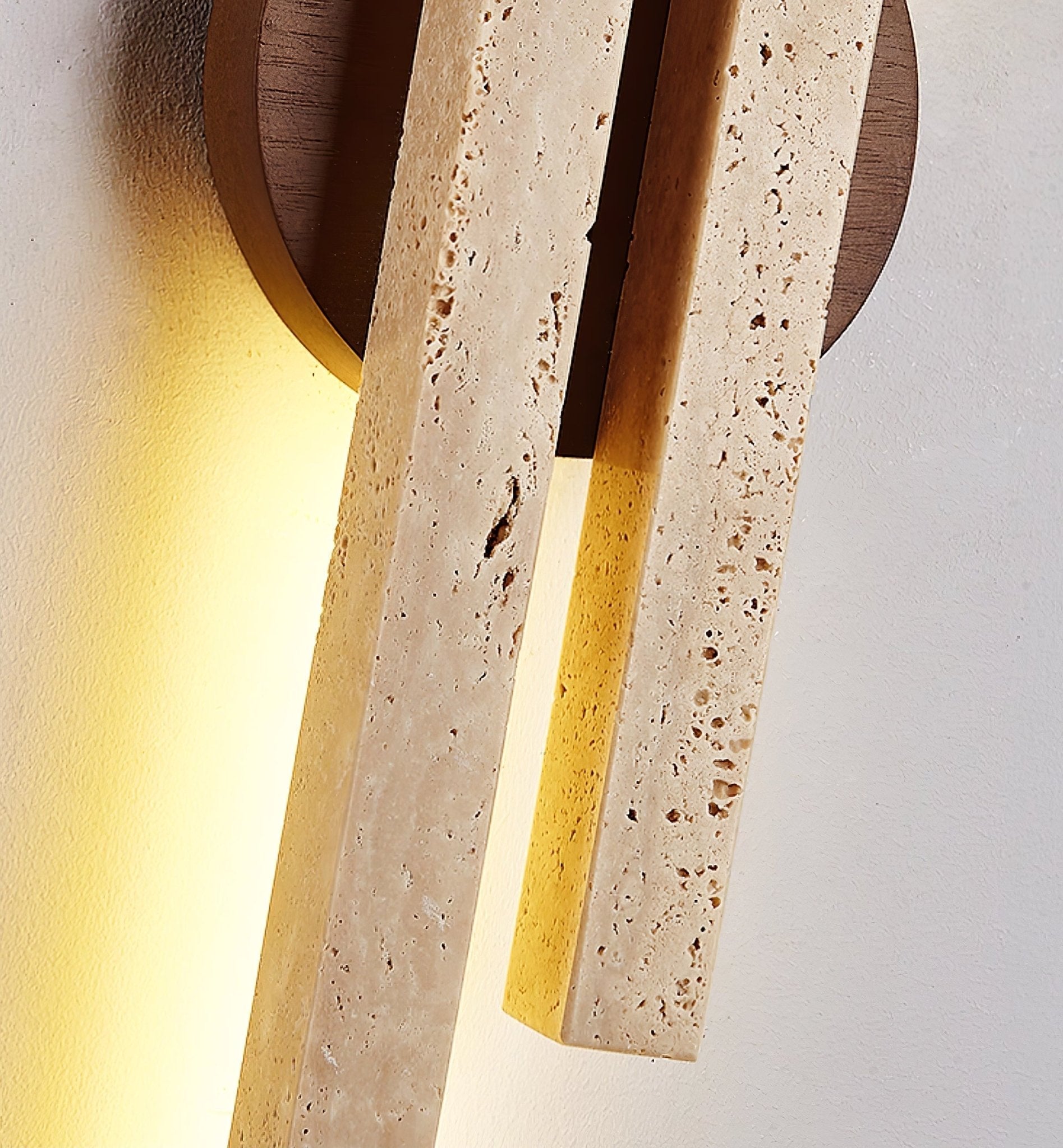 Aeris Travertine Wall Light, Hardwired Wall Sconce, detail 17