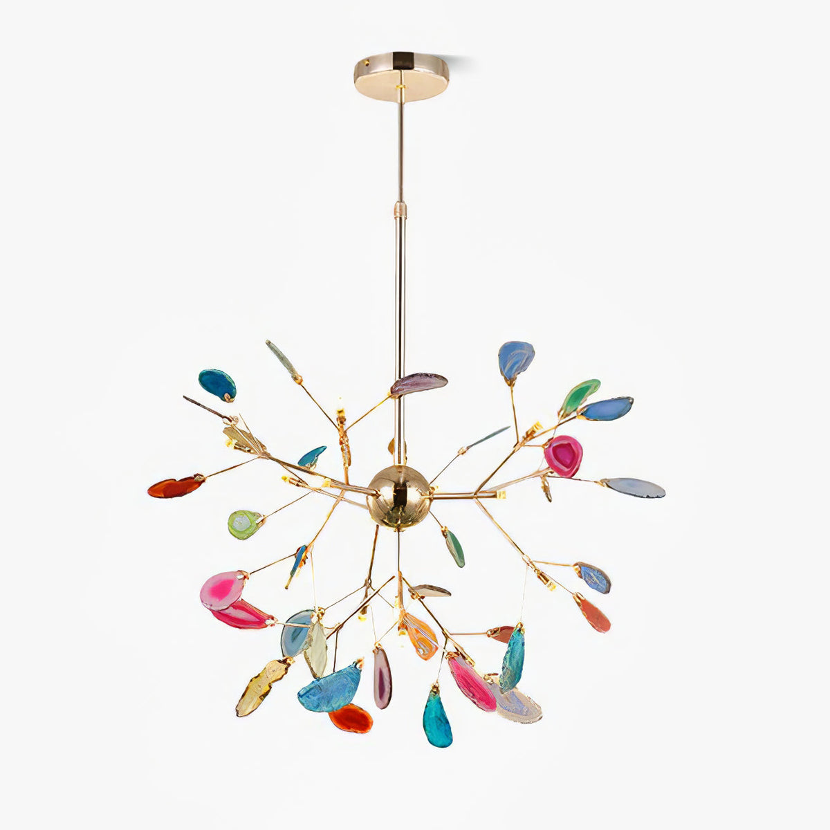 Agate Flake Onyx Chandelier 30 cm Dia - Tianguang Alabaster Lighting