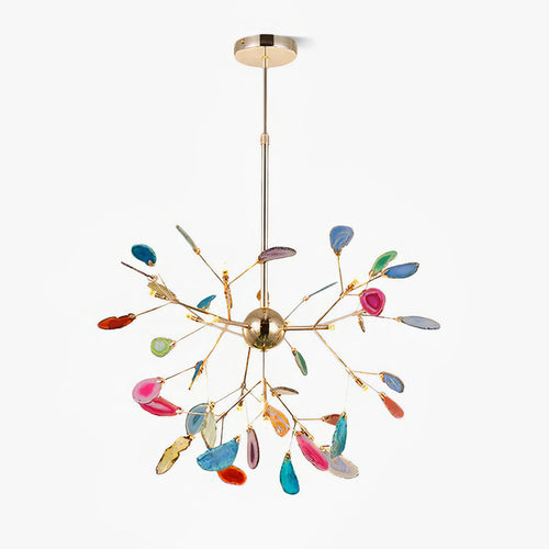 Agate Flake Onyx Chandelier 30 cm Dia - Tianguang Alabaster Lighting