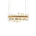 Geometric Alabaster Chandelier - Tianguang Alabaster Lighting