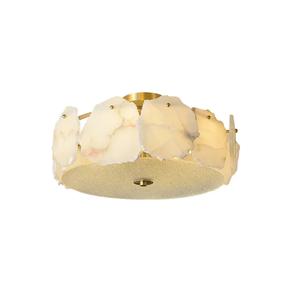 Alabaster Artze Brass Ceiling Light - Tianguang Alabaster Lighting
