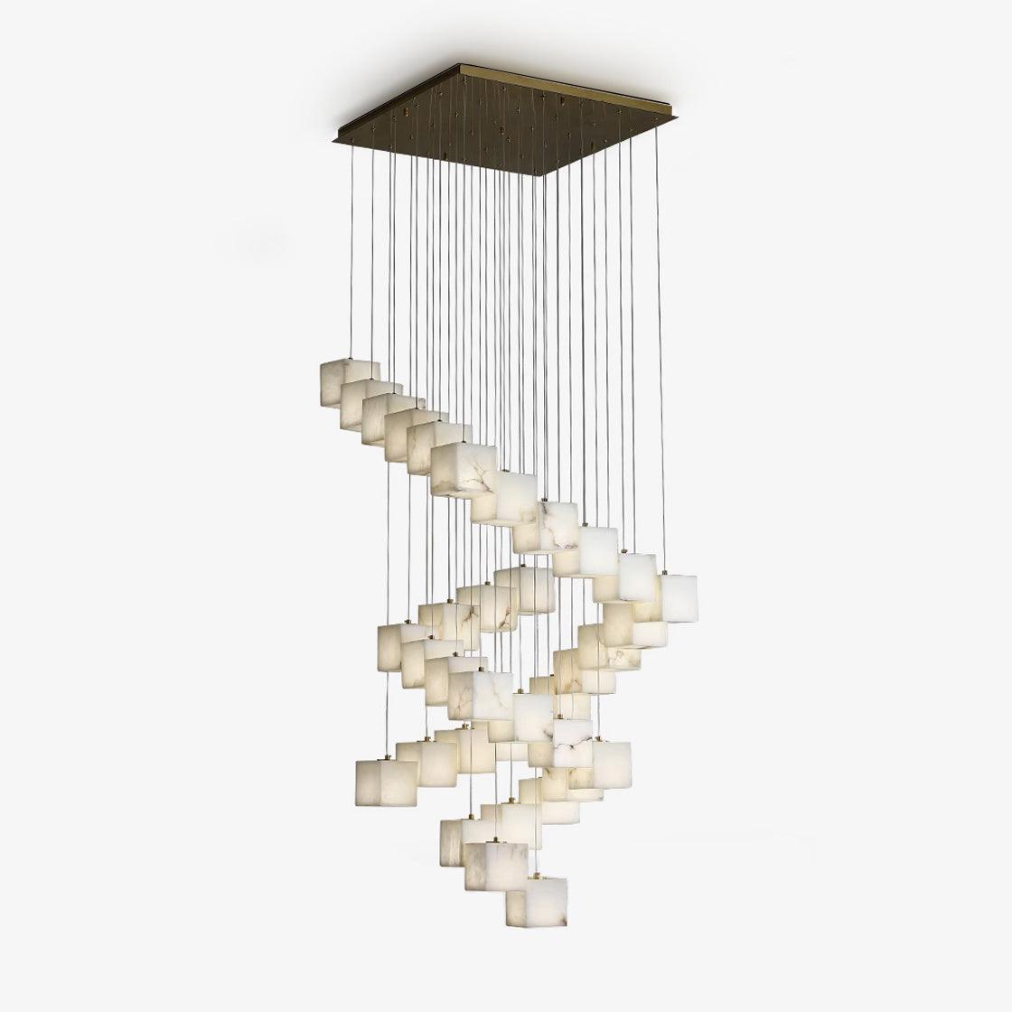 Alabaster Box Pendant Light 12 cm W - Tianguang Alabaster Lighting