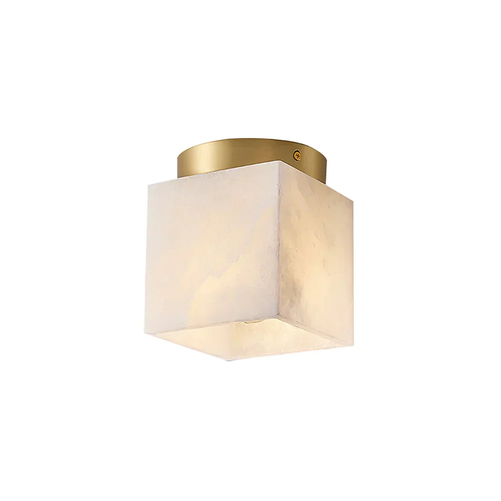 Alabaster Budnick Square Ceiling Light - Tianguang Alabaster Lighting