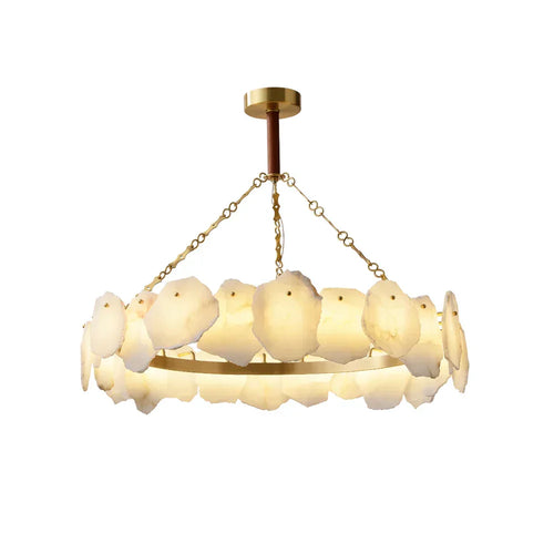 Alabaster Burton Round Chandelier - Tianguang Alabaster Lighting