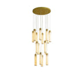 Alabaster Celestial Brass Cascade Chandelier - Tianguang Alabaster Lighting