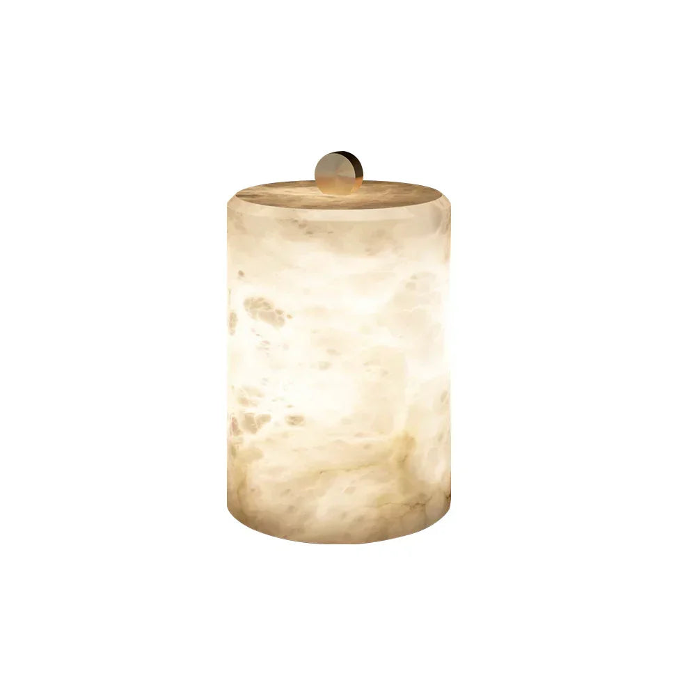 Alabaster Cylindrical Table Lamp - Tianguang Alabaster Lighting