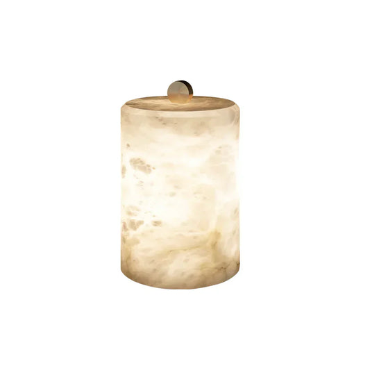 Alabaster Cylindrical Table Lamp - Tianguang Alabaster Lighting