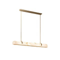 Alabaster Linear Brass Chandelier - Tianguang Alabaster Lighting