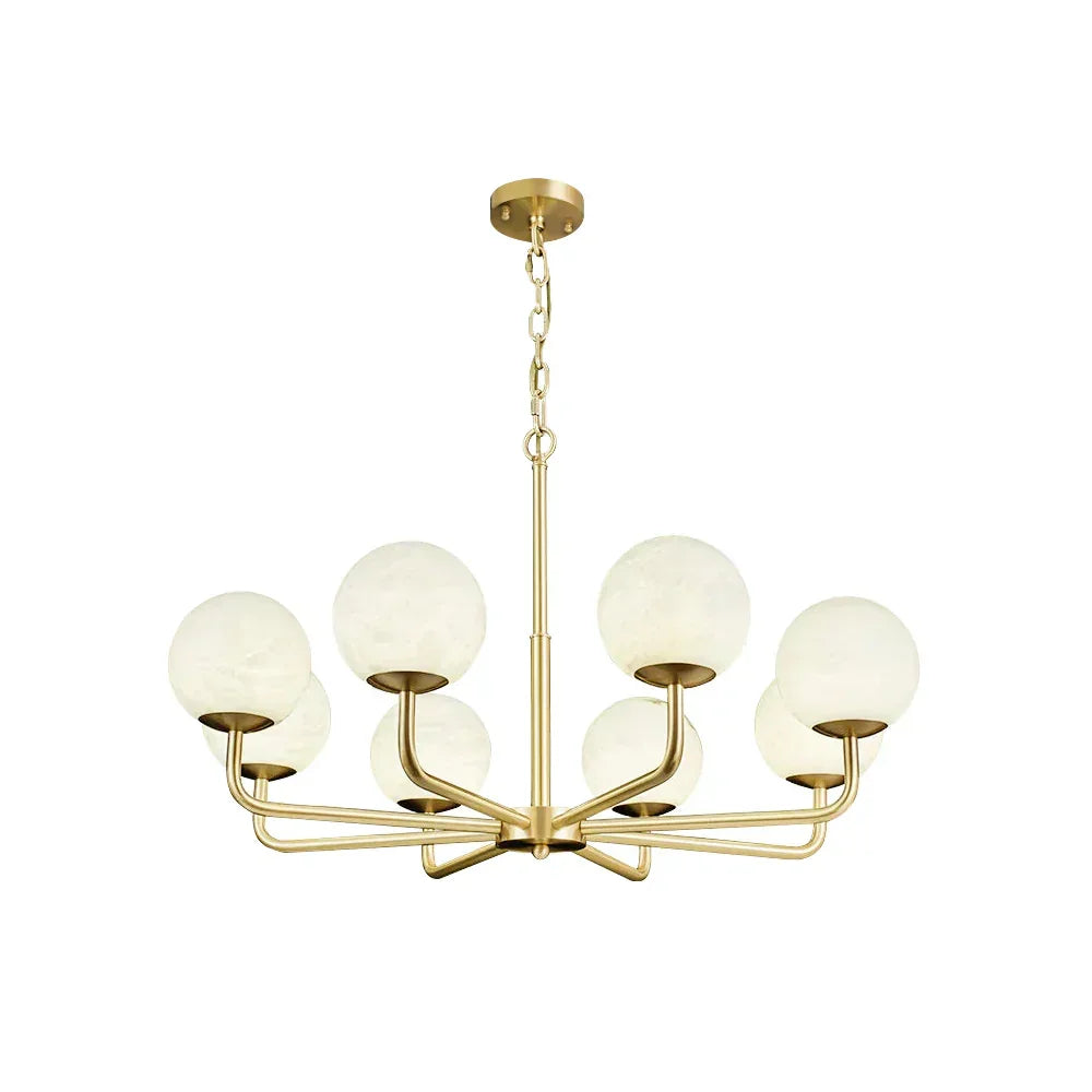 Alabaster Maytoni Erich Brass Chandelier - Tianguang Alabaster Lighting