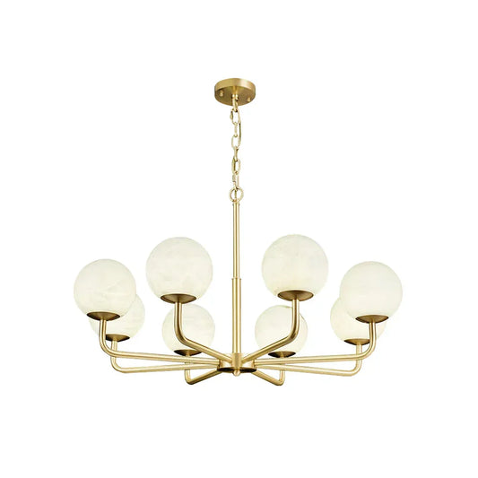 Alabaster Maytoni Erich Brass Chandelier - Tianguang Alabaster Lighting