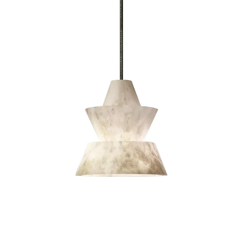 Alabaster Modern Hat Shape Pendant Light - Tianguang Alabaster Lighting