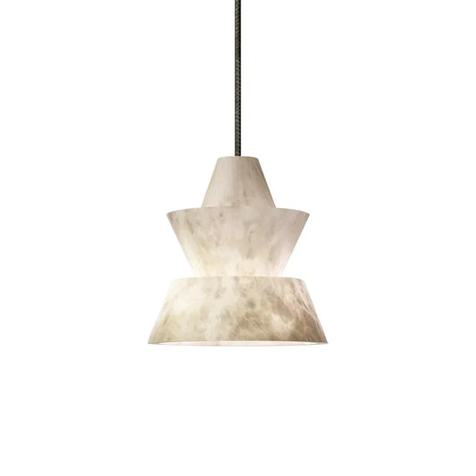 Alabaster Modern Hat Shape Pendant Light - Tianguang Alabaster Lighting