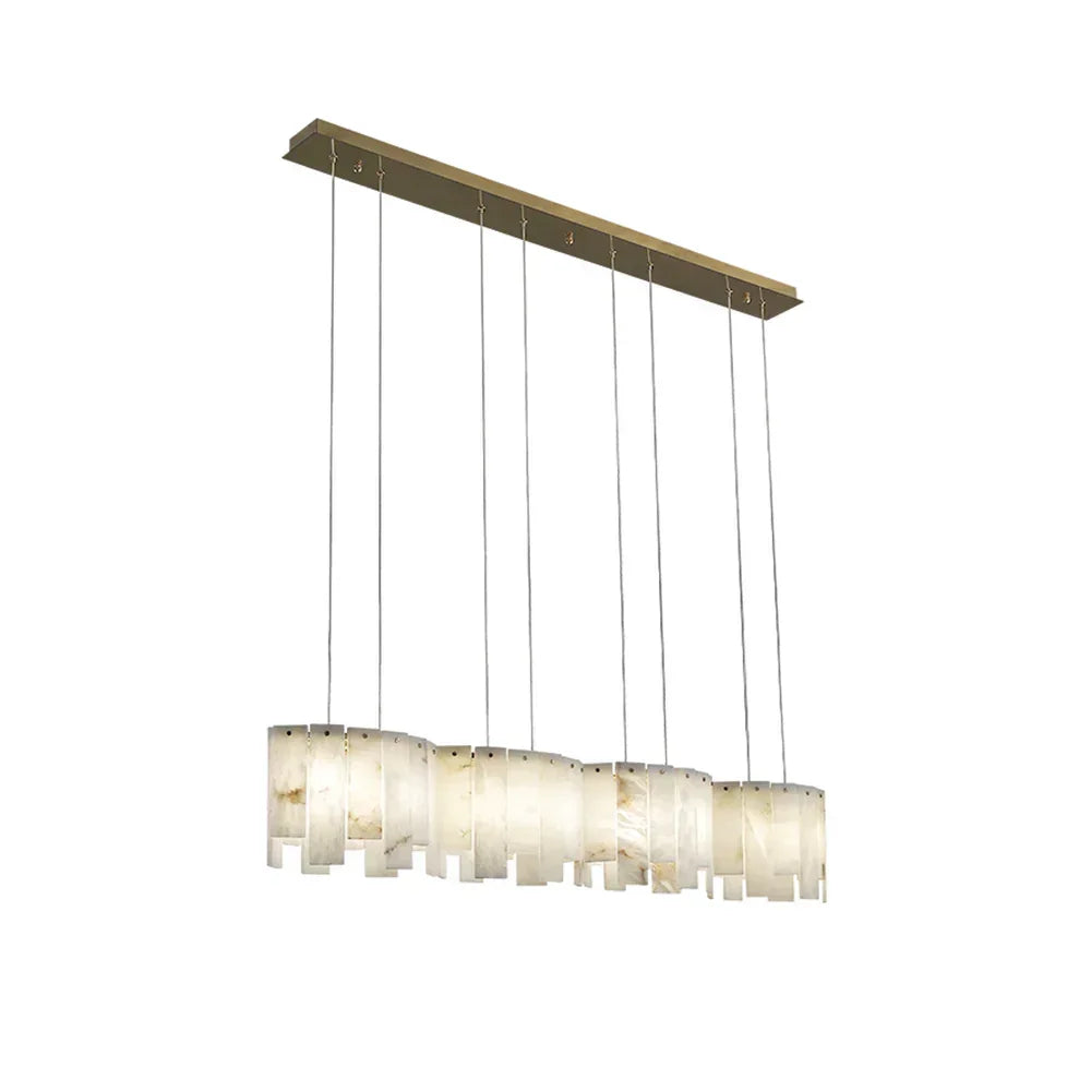 Alabaster Modern Layering Chandelier - Tianguang Alabaster Lighting